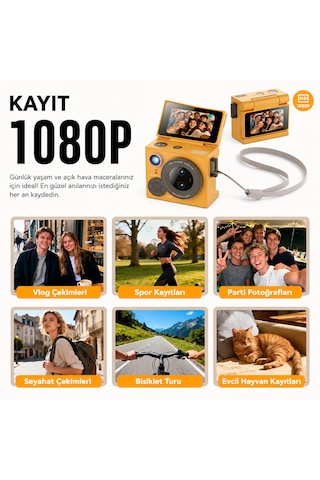 Bubitechh G13 Pro 1080P Mini Kamera Kompakt Dijital Fotoğraf Makinesi