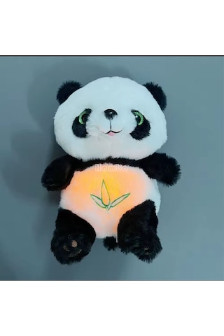 Nefes Alan Panda Peluş Oyuncak Uyku Arkadaşı Müzikli Işıklı Nefes Alıp Veren Peluş