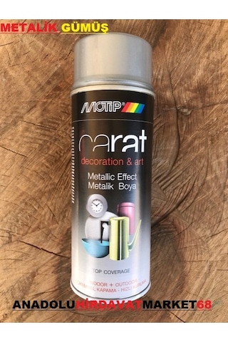 Motip Metalik Gümüş Sprey Boya Oto Jant Boyası Gümüş Renk 400Ml