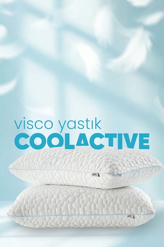 Akıllı Soğuk Cool Actıve Kumaş - Tombul Visko Yastık - Terleme Ve Isı Önleyici Ortopedik Yastık Beyaz
