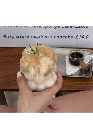 Neevoyu Cam Bardak, 350 Ml, Şarap Üzümü Deseni, Pyrex, Şeffaf, 1 Adet Şeffaf