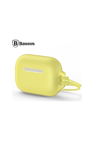 Baseus Lets Go Jelly Lanyard Apple Uyumlu AirPods Pro Silica Gel Koruma Kılıfı Wıappod-d0y Sarı Sarı