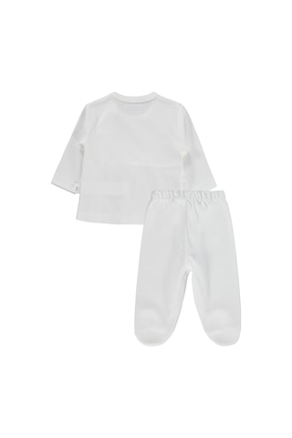 Civil Baby Fırfır Tüllü 1-9 Ay Pijama Takımı - Ekru