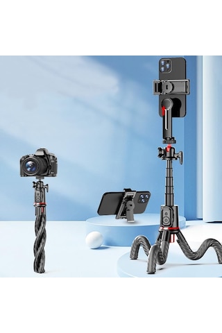 Coverzone Uzatılabilir Ahtapot Tripod Selfie Çubuğu C03 Ent Kablosuz Kumanda, 360 Bilyalı Başlık, Esnek Ayaklı, Telefon Ve Aksiyon Kamera Uyumlu, Vlog Yayın Tripodu C03 Coverzone Uzatılabilir Ahtapot Tripod Selfie Çubuğu C03 Ent Kablosuz Kumanda, 360 Bilyalı Başlık, Esnek Ayaklı, Telefon Ve Aksiyon Kamera Uyumlu, Vlog Yayın Tripodu C03