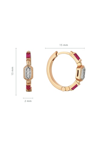 Reis Kuyumculuk T10701 Ruby Glow Earring