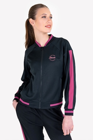 Lescon Siyah Kadın Fermuarlı Sweatshirt 23n-2122