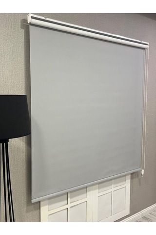 %100 Işık Geçirmez Blackout Stor Perde, Açık Gri, 80 X 200 Çok Renkli