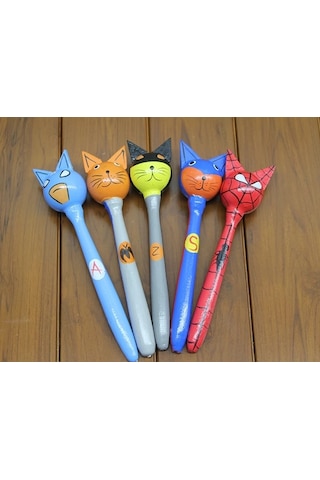 Just Cheap Store Ahşap 5'li Marakas Seti Polos:12