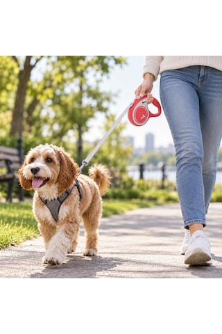 Flexi Comfort Plus Xs Açık Kırmızı Şerit Köpek Kayışı 3 M