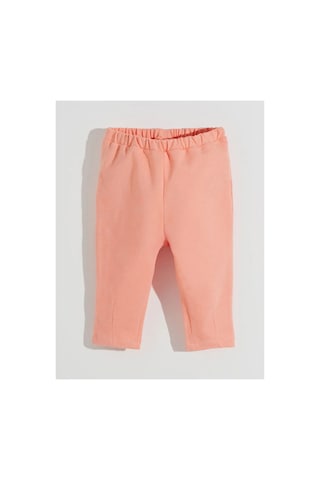 LC Waikiki Lcw Kids Mercan Bisiklet Yaka Çiçekli Kız Çocuk Sweatshirt Ve Eşofman Alt 2'li Açık Mercan