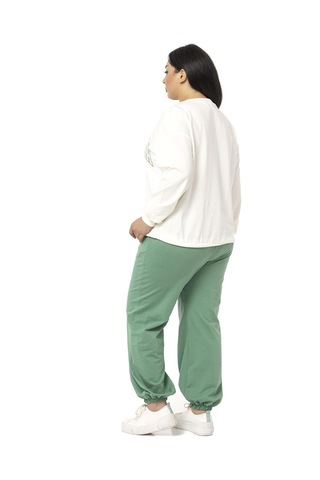 Büyük Beden İki İplik Mint Yeşili Eşofman Takımı-mint Mint Yeşili