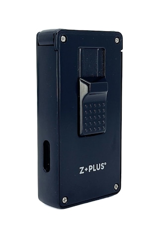 Z+plus Lüks Metal Çift Torch Jet Alevli Puro Çakmağı - Siyah