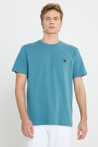 Wrangler Bisiklet Yaka T-shirt Mavi Erkek Kısa Kol T-shirt 000000000101982814 Mavi
