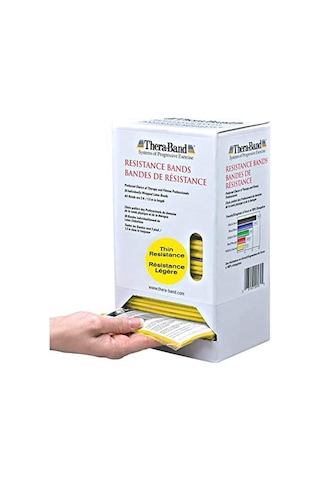 Thera-Band Paketli Yumuşak Egzersiz Pilates Bandı Lastiği 1.5 M Sarı