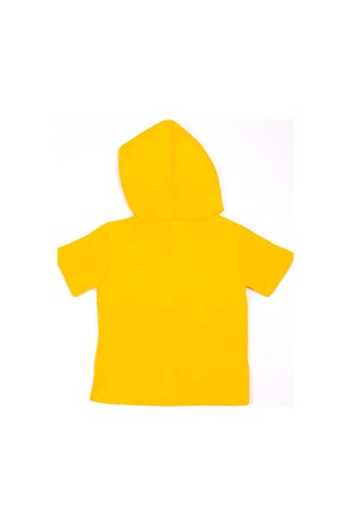Erkek Çocuk Tshirt Kapşonlu Baskılı A21 Sarı