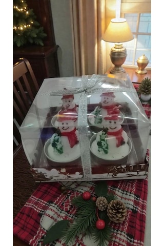 Yılbaşına Özel Yılbaşı Süsü 4lü Yılbaşı Mum Boyutları 5cm