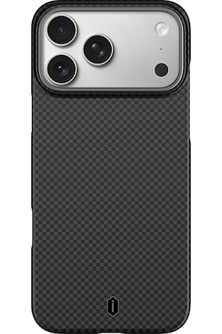Apple Uyumlu iPhone 17 Pro Kılıf Wiwu Dcc-208 Magsafe Şarj Özellikli Aramid Fiber Kevlar Kapak Siyah Siyah