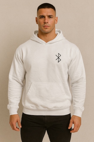 Hmo Store Unisex Nadir Alternatif Moda Hoodie Temalı Desen Beyaz