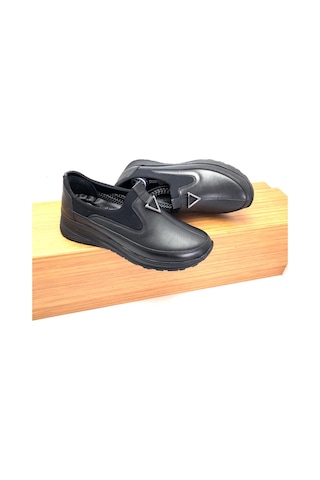 Umut Marяka Hakiki Deri Tam Ortopedik Kadın Ayakkabı Siyah