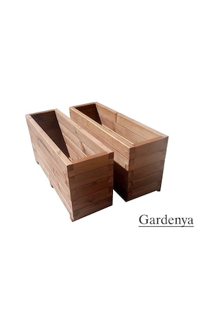 Ahsap Saksı Gardenya 125x30x45