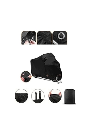 Qj Atr125 Siyah Kilit Uyumlu Motor Brandası Ultra Kalın Motosiklet Brandası