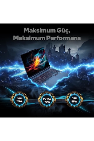 Game Garaj Slayer X5T-5050-C3 i5-13500HX 32 GB 2 TB RTX5050 16" Free Dos Dizüstü Bilgisayar