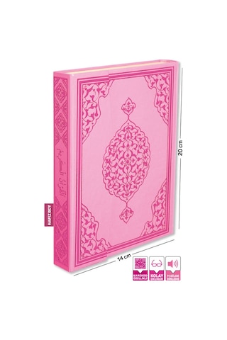 Kuranı Kerim Bilgisayar Hatlı Pembe Renk Hafız Boy - Merve Yayınları