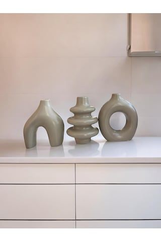 Minimal 3'lü Biblo Bej