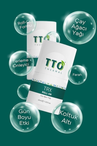 Tto Trx El,Ayak, Koltuk Altı Terleme Önleyici Roll-On 45 Ml (Çay Ağacı Yağı/Tea Tree Oil)