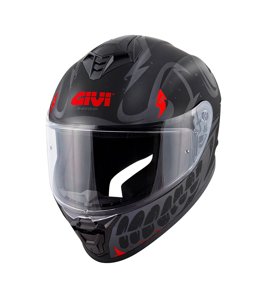 Gıvı 50.x Bones Mat Siyah-kırmızı Kask Kırmızı