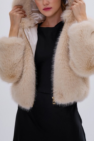 Valmenti Kadın Tekstil Mont 616 5251 Bn Pls Mont Sk24/25 Bej Pelus Bej