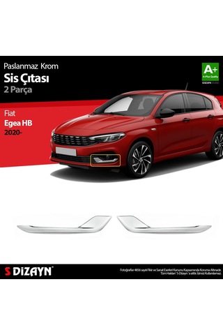 S-Dizayn  Fiat Egea Hb Krom Sis Çıtası 2 Prç. 2020 Üzeri