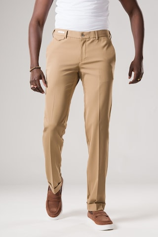 Ecer Slimfit Beli Yarım Lastikli Likralı Duble Paça Yazlık Kumaş Pantolon Devetüyü