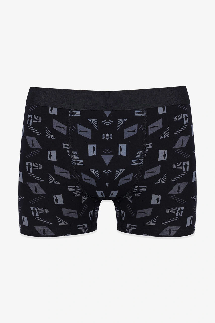 Erkek Üçlü Pamuklu Likralı Boxer Ko9003bx Siyah