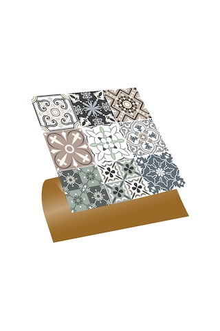 Tink KENDİNDEN YAPIŞKANLI KİMONO DESENLİ PVC KARO 30X30 CM