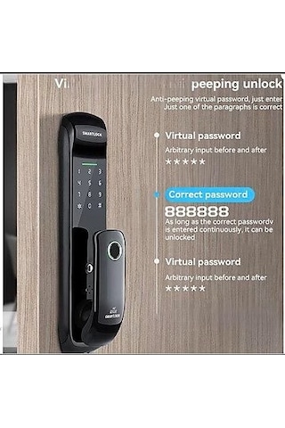 Bluetooth Biyometrik Parmak İzi Akıllı Kapı Kilidi