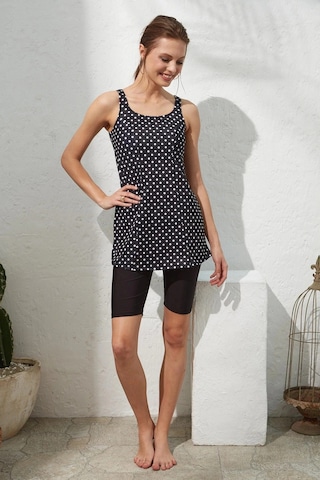 Pierre Cardin Dubai Askılı Tesettür Tankini 221509 Puantiye