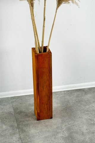 Ahşap Saksı Vazo Dekoratif Kuru Çiçek Vazo 2069