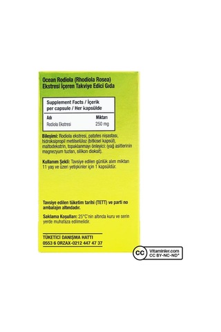 Ocean Rhodiola 30 Kapsül 2 Adet