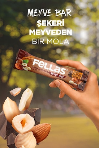 Fellas Karışık Kuruyemiş ve Kakao Meyve Bar 12 x 40 G