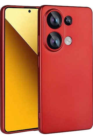 Noktaks - Xiaomi Uyumlu Xiaomi Poco M6 Pro 4g - Kılıf Mat Renkli Esnek Premier Silikon Kapak - Kırmızı