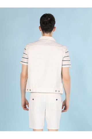 Colin'S Slim Fit Dar Kesim Düğme Detaylı Beyaz Jean Erkek Yelek Cl1059516_Q1.V1_Dn42127