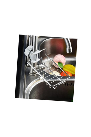 Kosona 201 Çelik Tek Katlı Lavabo Rakusu - Su Tüpü 18-22mm İçin, Hızlı Kurutma, Gizli Kanca Ve Süzme Delikleri İle Sponge, Fırça Depolama Diğer