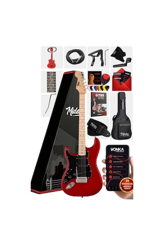 Midex Rph-31rd Solak Elektro Gitar Seti Maple Klavye Strat Kasa Sss Manyetik