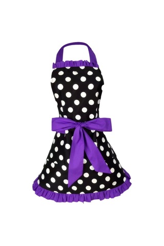 Dinosaurs Ayarlanabilir Önlük Ev Mutfak Yemek Pamuk Önlükleri Bowknot Mor Altın
