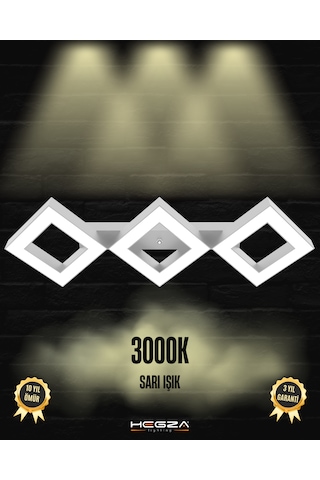 Amigo Gri Kasa, Sarı Işık Modern Plafonyer Led Avize GRİ RENK