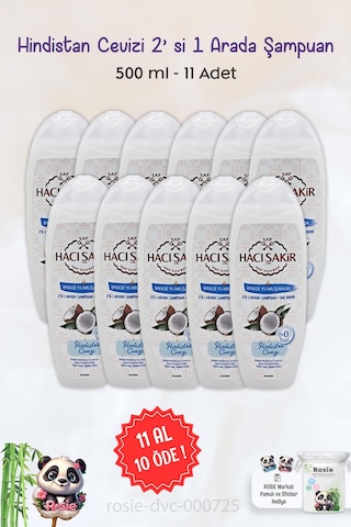 11 Al 10 Öde Hacı Şakir Hindistan Cevizi 2si 1 Arada Şampuan 500 Ml Ve Rosıe