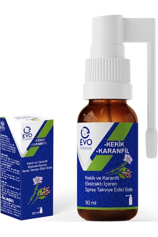 Evo Pharma Kekik ve Karanfil Ekstraktı İçeren Sprey Takviye Edici Gıda 30 ML