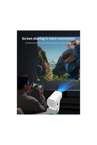 K2 Şarjlı Projeksiyon 4k Bt Wifi Android Taşınabilir Led Projektör Ev Sinema Açık Hava Tv