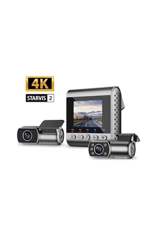 Sjcam M60 3 Kameralı Ön+iç+arka 4k+fhd+fhd Hdr Sony Starvis 2 Sensörlü Wi-fi Gps'li Araç Kamerası